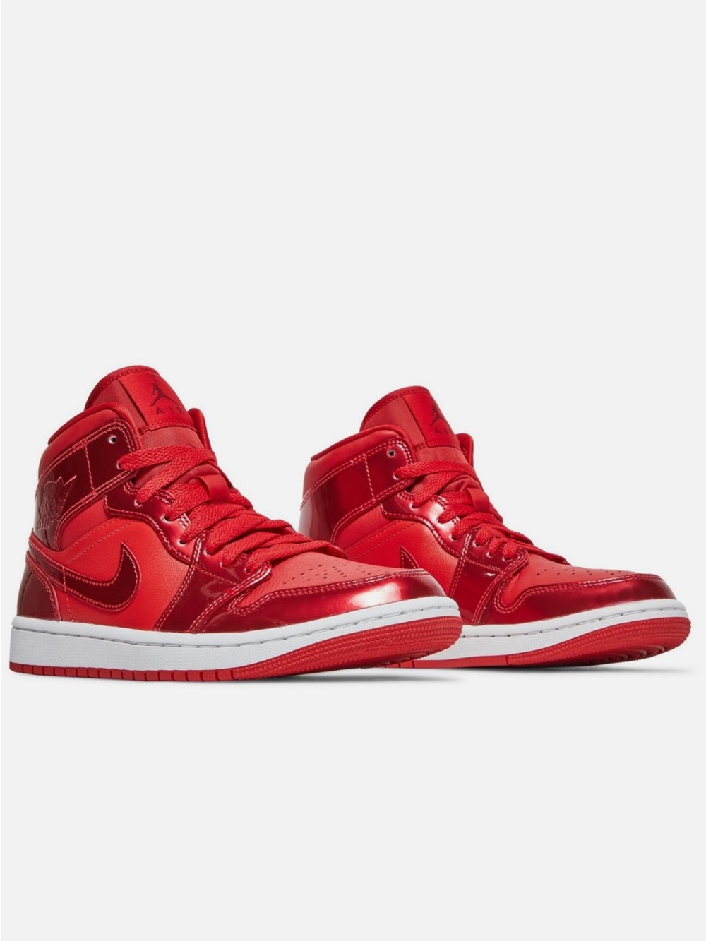 WOMENS AIR JORDAN RETRO 1 MID SE 'POMEGRANATE' RED SIZE 6.5